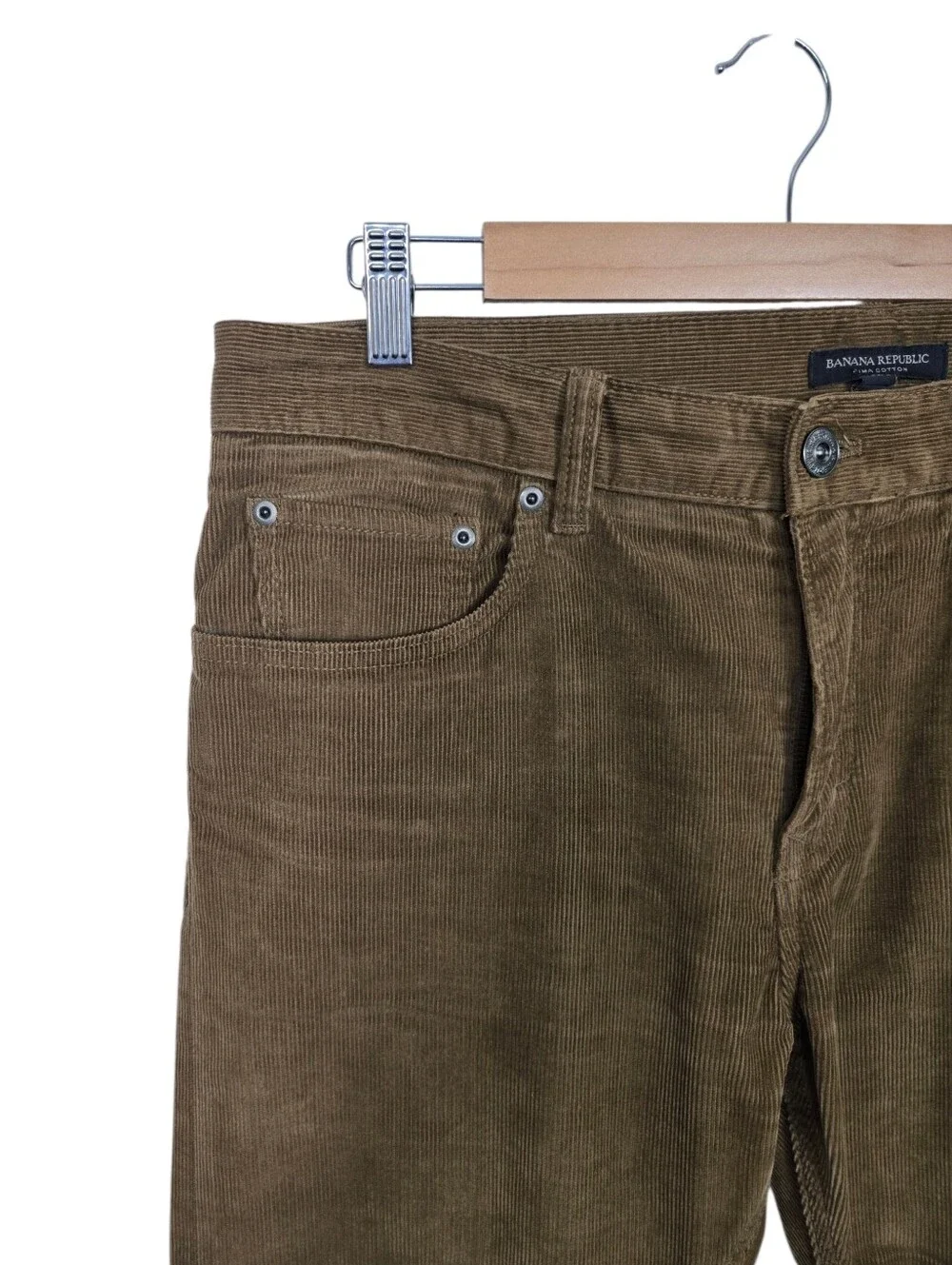Banana Republic Five Pocket Pima Cotton Corduroy Pants Dark Acorn Men's 34x32